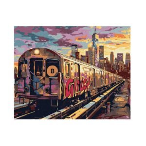 IDEYKA PAINTING BY No.- ΣΤΑΘΜΟΣ ΤΡΑΙΝΟΥ art_selena_ua (KHO5127) 40x50cm