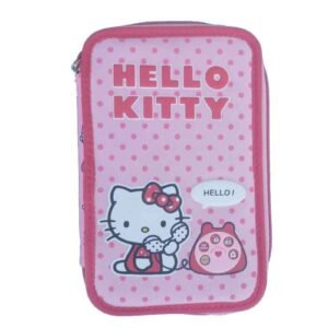 Graffiti Hello Kitty Phone Ροζ Κασετίνα Διπλή Γεμάτη 148334